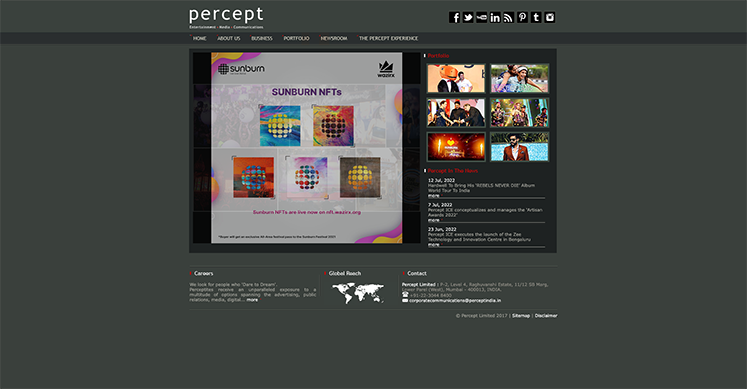 Percept India Website